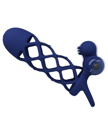 PRETTY LOVE - GIANN ANILLO VIBRADOR CON FUNDA DE SILICONA AZUL
