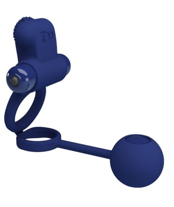 PRETTY LOVE - REMINGTON DOBLE ANILLO VIBRADOR CON PLUG AZUL