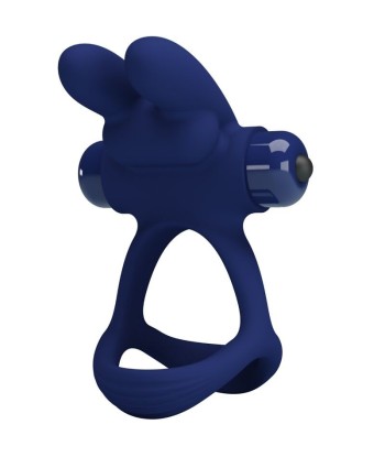 PRETTY LOVE - FRANCISCO DOBLE ANILLO VIBRADOR RABBIT AZUL