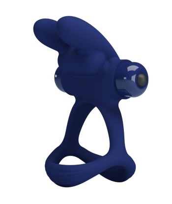 PRETTY LOVE - FRANCISCO DOBLE ANILLO VIBRADOR RABBIT AZUL