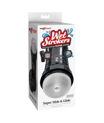PDX EXTREME - SLIDE and GLIDE MASTURBADOR AUTOLUBRICANTE TRANSPARENTE
