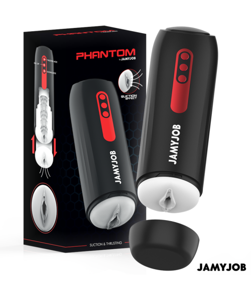 JAMYJOB - PHANTOM MASTURBADOR VAGINA AUTOMTICO 5 MODOS ONDAS ESTIMULADORAS Y EMPUJE
