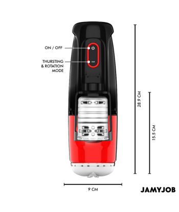 JAMYJOB - STORM MASTURBADOR VAGINA AUTOMÁTICO 10 MODOS ROTACIÓN Y EMPUJE