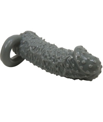PRETTY LOVE - FUNDA REALÍSTICA ALARGADORA Y RETARDANTE PARA PENE MODELO 2 GRIS