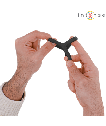 INTENSE - CARSON ANILLO DOBLE PARA PENE SILICONA NEGRO MODELO 4