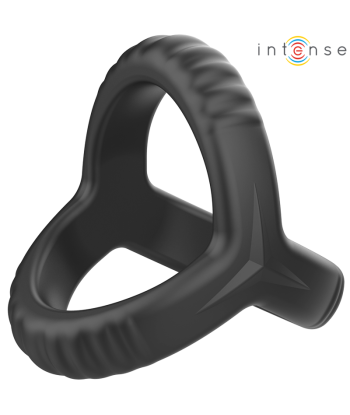 INTENSE - CARSON ANILLO DOBLE PARA PENE SILICONA NEGRO MODELO 4