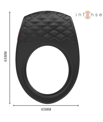 INTENSE - CLOVER ANILLO VIBRADOR PENE 10 VIBRACIONES NEGRO
