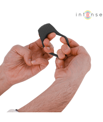INTENSE - CLOVER ANILLO VIBRADOR PENE 10 VIBRACIONES NEGRO