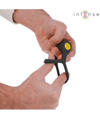 INTENSE - ALEX ANILLO DOBLE VIBRADOR PENE 10 VIBRACIONES NEGRO