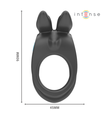 INTENSE - SAM ANILLO DOBLE VIBRADOR PENE 10 VIBRACIONES NEGRO