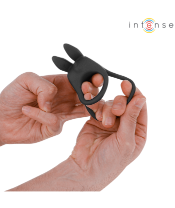 INTENSE - SAM ANILLO DOBLE VIBRADOR PENE 10 VIBRACIONES NEGRO