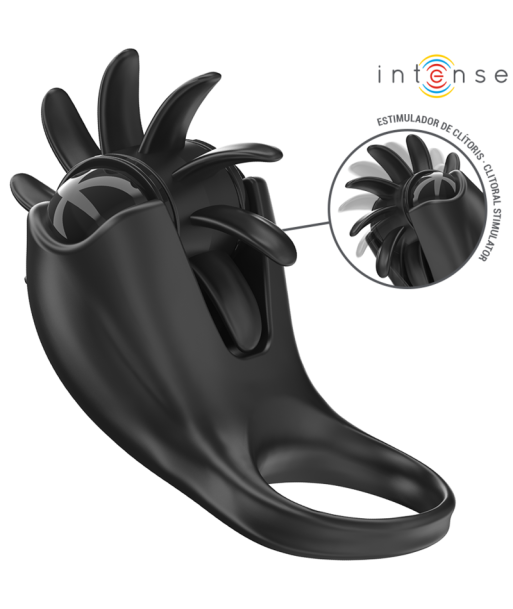 INTENSE - MABEL ANILLO VIBRADOR 10 VIBRACIONES CON ESTIMULADOR DE CLÍTORIS NEGRO INTENSE - MABEL ANILLO VIBRADOR 10 VIBRACIONES CON ESTIMULADOR DE CLÍTORIS NEGRO