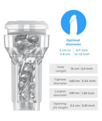 KIIROO - FEEL POCKET STROKER CRYSTAL BY KIIROO TRANSPARENTE