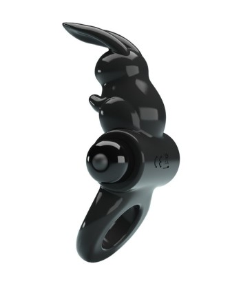 PRETTY LOVE - EXCITING RING ANILLO VIBRADOR RABBIT 10 VIBRACIONES NEGRO