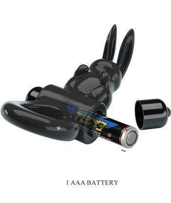 PRETTY LOVE - EXCITING RING ANILLO VIBRADOR RABBIT 10 VIBRACIONES NEGRO