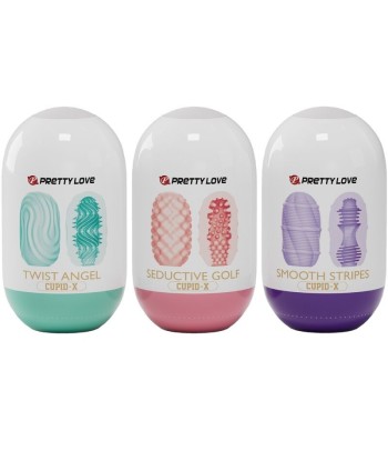 PRETTY LOVE - CUPID X 18 MASTURBADORES MASCULINOS DIFERENTES TEXTURAS