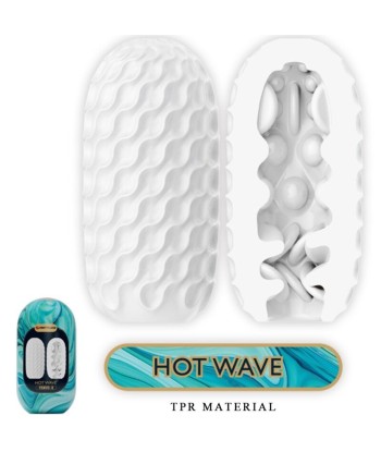 PRETTY LOVE - HOT WAVE MASTURBADOR MASCULINO SILICONA BLANCO