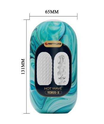 PRETTY LOVE - HOT WAVE MASTURBADOR MASCULINO SILICONA BLANCO