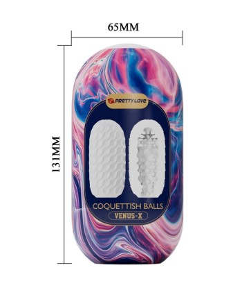 PRETTY LOVE - COQUETTISH BALLS MASTURBADOR MASCULINO SILICONA BLANCO