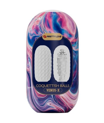 PRETTY LOVE - COQUETTISH BALLS MASTURBADOR MASCULINO SILICONA BLANCO