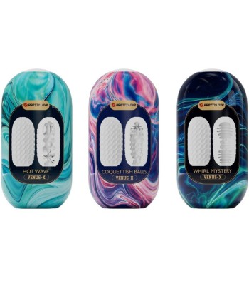 PRETTY LOVE - VENUS X 15 MASTURBADORES MASCULINOS SILICONA BLANCO