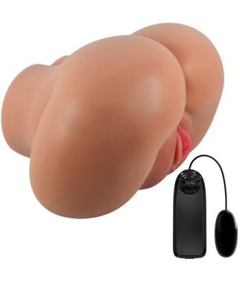 CRAZY BULL - LUNA TRASERO VIBRADOR CON VAGINA Y ANO REALÍSTICO CONTROL REMOTO