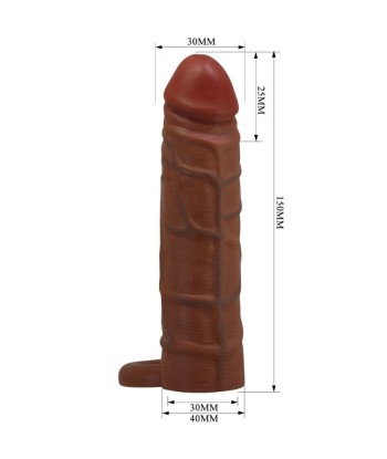 PRETTY LOVE - KAILE FUNDA PARA PENE CON EXTENSIÓN DE 2.5 CM MULATO