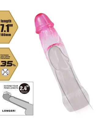 PRETTY LOVE - NERON FUNDA REALÍSTICA ALARGADORA DE 6 CM PARA PENE ROSA