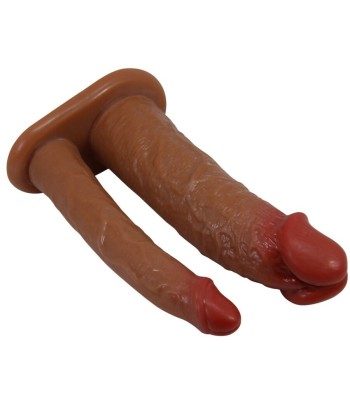 PRETTY LOVE - YAIRON FUNDA PARA PENE DOBLE CON EXTENSIÓN DE 4 CM MULATO