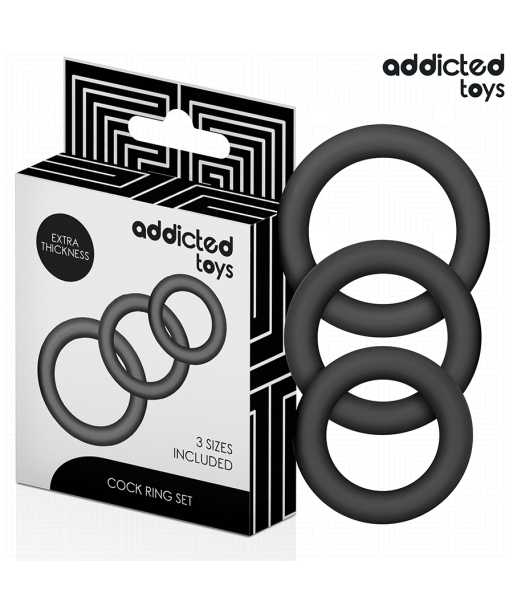 ADDICTED TOYS - SET DE ANILLOS SILICONA MODELO 1