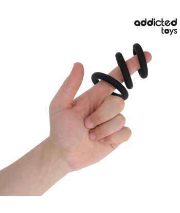 ADDICTED TOYS - SET DE ANILLOS SILICONA MODELO 1