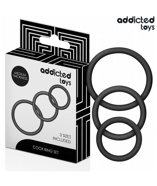 ADDICTED TOYS - SET DE ANILLOS SILICONA MODELO 2