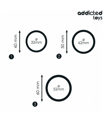 ADDICTED TOYS - SET DE ANILLOS SILICONA MODELO 2