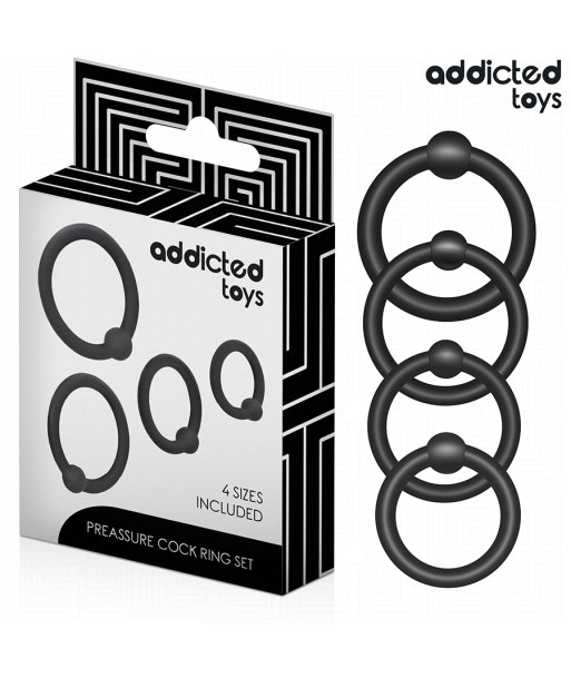 ADDICTED TOYS - SET ANILLOS SILICONA DE PRESIÓN