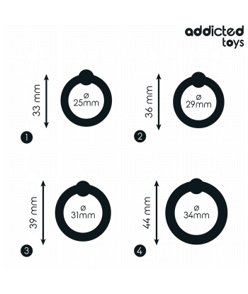 ADDICTED TOYS - SET ANILLOS SILICONA DE PRESIÓN