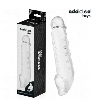 ADDICTED TOYS - FUNDAS PARA EL PENE TRANSPARENTE TALLA M 27 CM