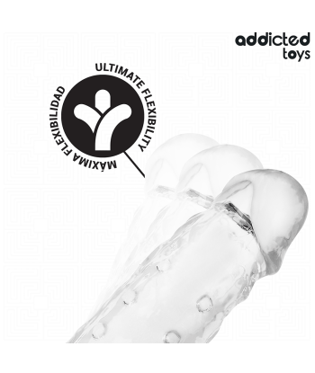 ADDICTED TOYS - FUNDAS PARA EL PENE TRANSPARENTE TALLA M 27 CM