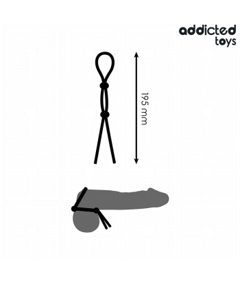 ADDICTED TOYS - CUERDA SILICONA PARA EL PENE DE LAZO DOBLE