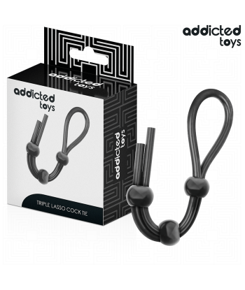 ADDICTED TOYS - CUERDA SILICONA PARA EL PENE DE LAZO TRIPLE