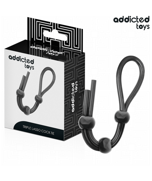 ADDICTED TOYS - CUERDA SILICONA PARA EL PENE DE LAZO TRIPLE