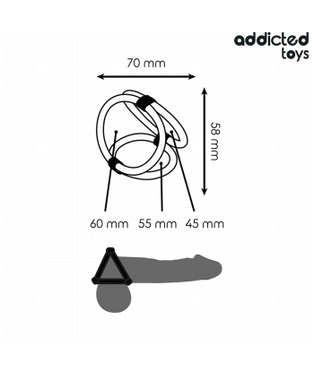 ADDICTED TOYS - ANILLO TRIPLE PARA EL PENE