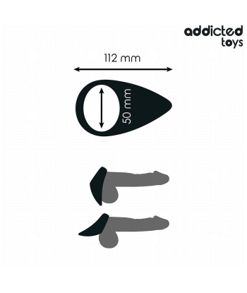 ADDICTED TOYS - ANILLO CON FORMA DE LÁGRIMA PARA EL PENE