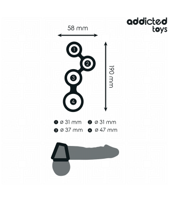 ADDICTED TOYS - ANILLO PARA EL PENE CON DIVISORES PARA TESTÍCULOS