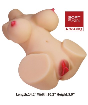 CRAZY BULL - EMMA TORSO FEMENINO REALISTA VAGINA Y ANAL 4.8 KG