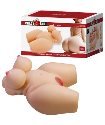CRAZY BULL - GRACE TORSO FEMENINO REALISTA VAGINA Y ANAL 7.5 KG