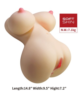 CRAZY BULL - FIONA TORSO FEMENINO REALISTA VAGINA Y ANAL 7.1 KG