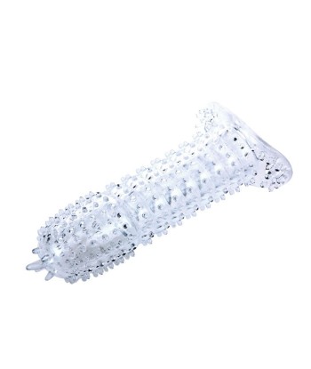 BAILE - FUNDA PARA PENE CON PUNTOS ESTIMULANTES TRANSPARENTE 14 CM