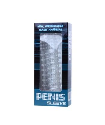 BAILE - FUNDA PARA PENE CON PUNTOS ESTIMULANTES TRANSPARENTE 14 CM