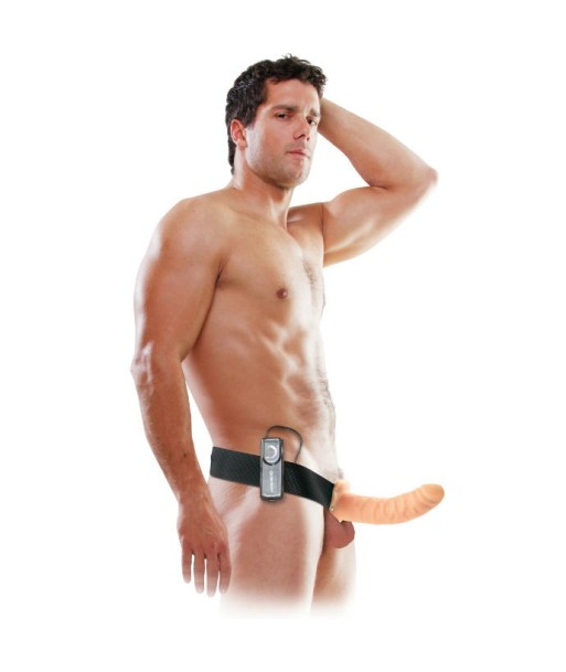 FETISH FANTASY SERIES - ARNÉS VIBRADOR HUECO 19 CM NATURAL