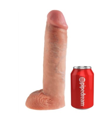 KING COCK - STRAP-ON CON DILDO HUECO 28 CM Y TIRANTES COLOR CARNE